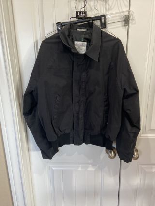 Vintage Black Utility Deck Jacket Unisex Med Xshort Usn Us Navy Military Coat