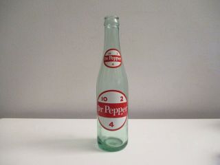 Vintage 1964 Dr.  Pepper 10 - 2 - 4 10 Oz.  Empty Bottle Xlnt