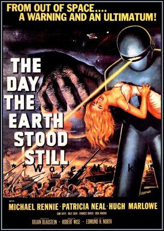 The Day The Earth Stood Still 1951 Sci Fi Robots Film Vintage Poster Print