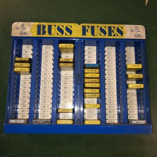 Vintage Buss Fuse Counter Display Stand with Fuses Ford Automobile Gas Station 3