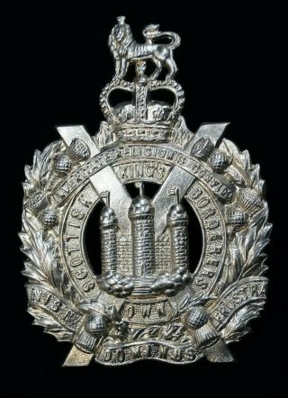 Cold War Era British Kings Own Scottish Borderers Cap Badge