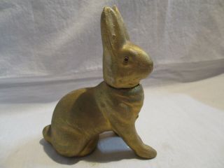 Vintage Paper Mache Easter Bunny Rabbit; 2 Piece Head/body; Glass? Eyes - Germany