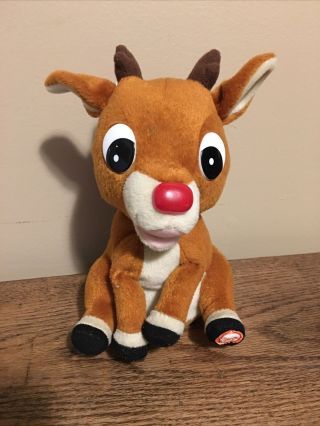 Gemmy Rudolph The Red Nosed Reindeer Animated Sings,  Nose Lights,  Head Turns