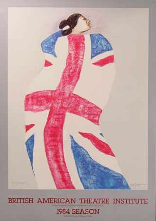 R C Gorman Hand Signed Poster Brittania Uk Art 1984 Poster Cond Make Offer