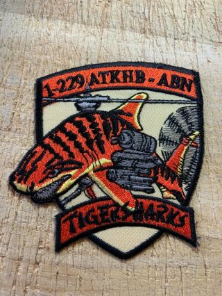 1980s/1990s? Us Army Patch - 1 - 129th Atkhb - Abn Tigersharks - Beauty