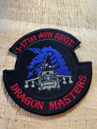 1980s/1990s? Us Army Patch - 1 - 171st Avn Regt Dragon Masters - Beauty