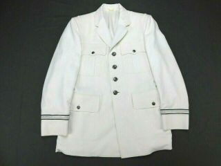 Named Vntg Us Air Force White Ceremonial Dress General Officer Military Coat 40r