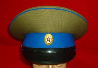 1989 Russian Soviet Kgb Officer Uniform Cap Hat Sz 57 Ussr