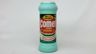 Vintage 17 - Ounce Comet Cleanser Green Plastic Container