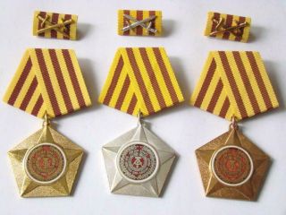 East Germany Ddr Full Set Of Military Communist Order Nva 3 Classes