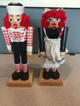 Classical Millworks L.  C.  Raggedy Ann And Andy Nutcrackers.