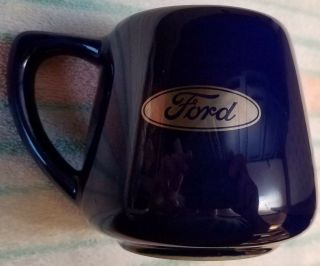 Ford Auto Logo Graphic Vintage Blue Ceramic Mug 16 Ounce Coffee Mug Usa