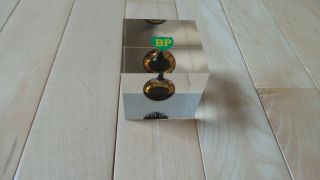 Vintage Bp British Petroleum Oil Co North Sea Drop Of Oil In Acrylic Cube -