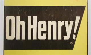 VINTAGE GROCERY STORE ADVERTISING FOOD OH HENRY CANDY BAR BOX 5 CENTS EMPTY 3