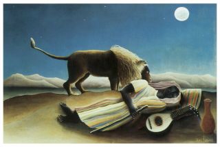 Sleeping Gypsy 1897 Rousseau Famous Classical Great Art Painting Print 24x36