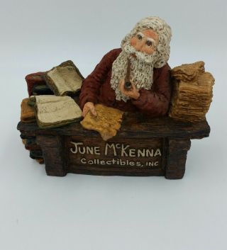 June Mckenna Collectibles,  Inc Santa With Pipe 1987 Figurine