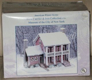 Currier & Ives Museum Of The City Of York American Winter Scene Lighted 2001