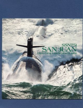 Submarine Uss San Juan Ssn 751 Launching Navy Ceremony Program