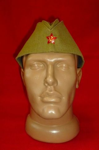 1984 Russian Soviet Army Soldier Field Uniform Cotton Pilotka Cap Ussr Sz 59 L