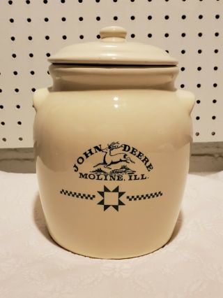 John Deere Stoneware Cookie Jar (8 " X 6 ") - - Limited Edition