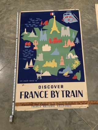1950’s Vintage Travel Poster France French 1954