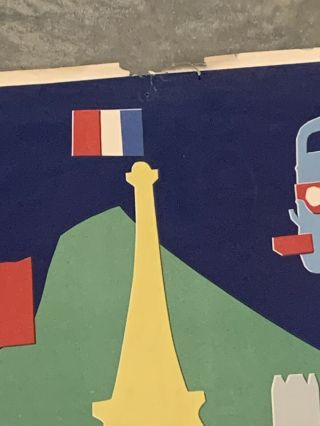 1950’s Vintage Travel Poster France French 1954 3