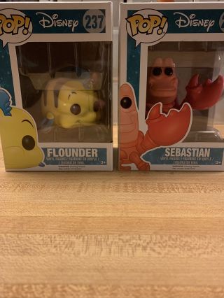 Disney Flounder And Sebastain Funko Pop Set