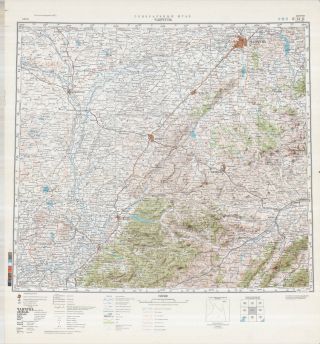 Russian Soviet Military Topographic Maps – Changchun (china),  1:500k,  Ed.  1983