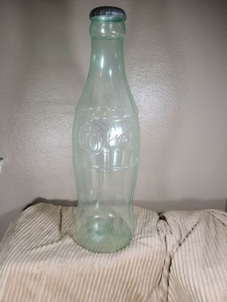 24 Inch Tall Coca Cola Green Plastic Bottle Coin Bank Las Vegas P/u And Save $$$