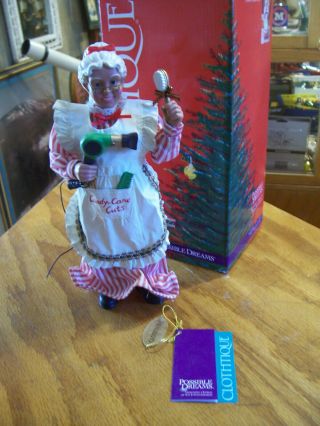 Clothtique Possible Dreams Candy Cane Cuts - - Mrs.  Claus - - 713372 W/ Box & Tag