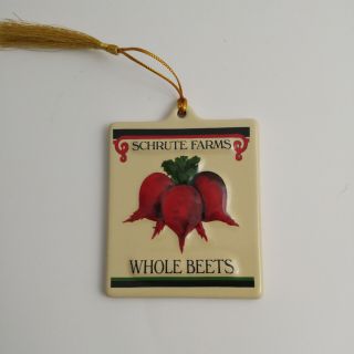 The Office Schrute Farms Whole Beets Ceramic Christmas Ornament