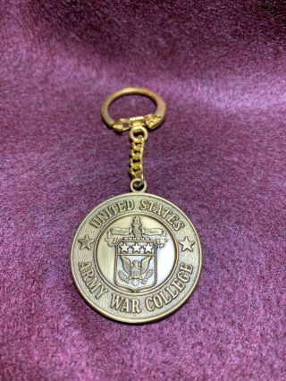 Vintage United States Army War College Key Ring Fob