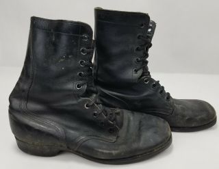 US Military Ro - Search Black Leather Combat Boots Men’s Size 11 R USA 1981 3