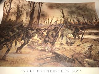 “Hell Fighters Le’s Go ” U.  S.  Army Poster 21 - 49 3