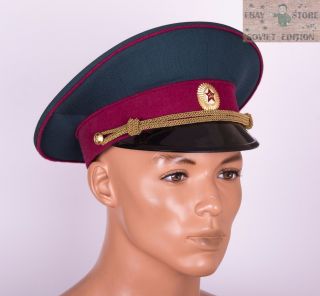Russian Soviet Officer Cap Ussr Red Army Medical Troops Uniform Sz 60 (7 1/2 Us)
