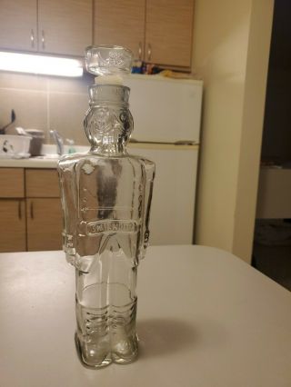 Smirnoff Vodka Toy Soldier Nutcracker Empty Glass Bottle Decanter (1997 Edition)