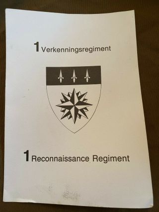 South African Special Forces 1 Recce Regiment Paper Folder Sadf