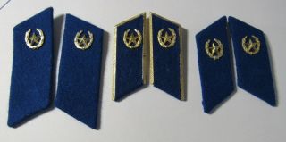 Soviet Military Uniform 3 Pairs Of Collar Tabs For Kgb Overcoat,  Cloak,  Tunic
