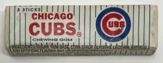 Vintage Chicago Cubs Chewing Gum Pack 5 Sticks Baseball Theme Mlb United