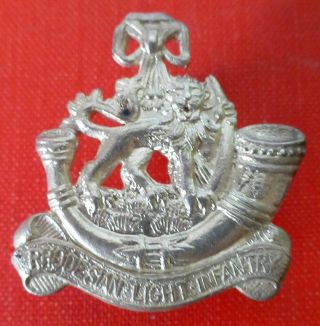 Rhodesian Light Infantry Para Command0 Officers Silver Collar Badge R/f