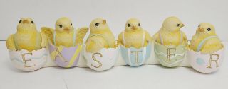 6 Little Baby Easter Chicks Chickens Figurine
