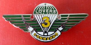 3 Commando Rhodesian Light Infantry Rli Commemorative Metal Parachute Para Wing
