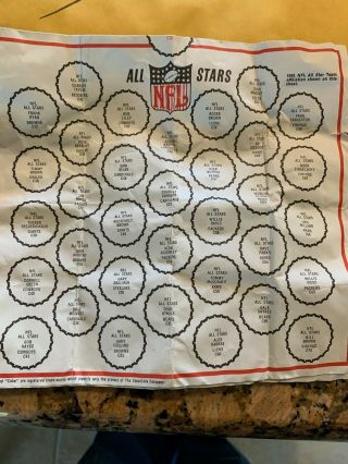 1966 Coke Cap Sheet Of All Players Both Chicago Bears And All Stars