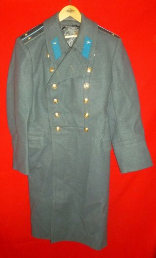 Russian Soviet Air Force Officer Winter Parade Great Coat Wool Ussr Sz 48 S