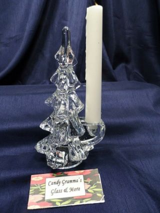 Art Glass Christmas Tree Candle Holder