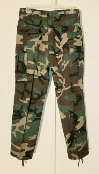 US Army Woodland Camo Combat Hot Weather Trousers Cargo Pants Medium Long 3