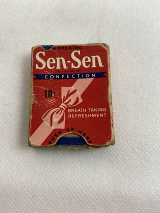Vintage Sen - Sen Confection Candy Box With Candy,  American Chicle Co.