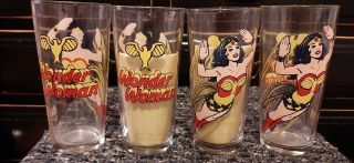 Wonder Woman 1978 Pepsi Dc Comic Glass Set Of 4 Collectibles ⭐