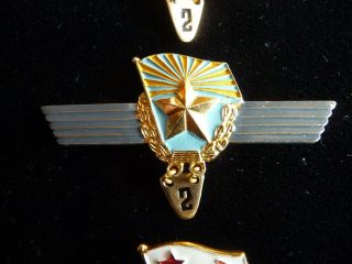Set of 3 USSR Soviet Badge For long - term Service in the Army Aviation Navy 3