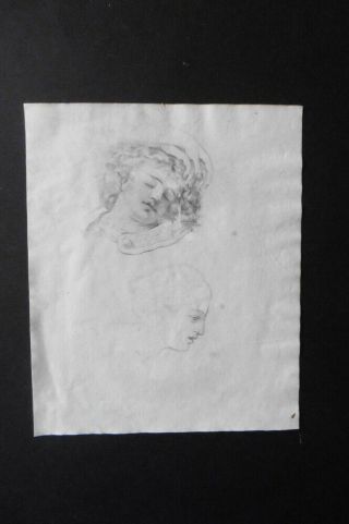 French Neoclassical School Ca.  1800 - Figure Studies - Pencil Drawing
